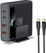 Chargeur 100W, station de charge, station de charge rapide PD, 4 ports, 2x USB-C, 2x USB, noir