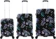 ELLE Floret Harde Kofferset | Reiskofferset - S/M/L - Zwart