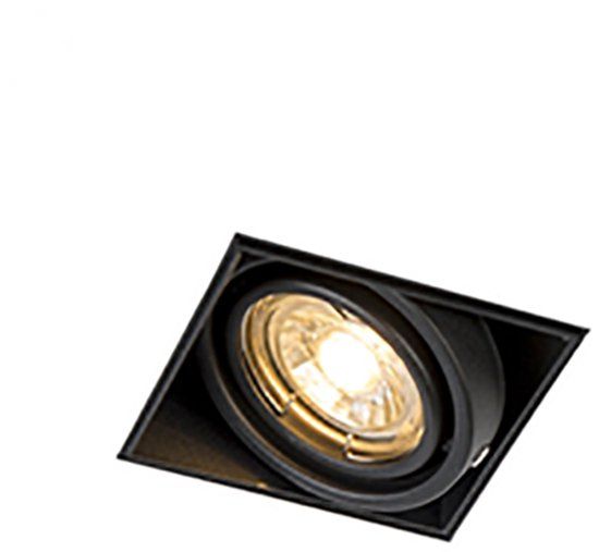 QAZQA Oneon Trimless 50 - Black Recessed Spot - 1 Light - GU10 - 88mm - Living Room | Bedroom | Kitchen