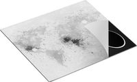 Chefcare Inductie Beschermer Wereldkaart - Abstract Zwart Wit 57,6x51,6 cm