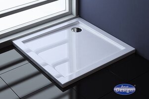 Best Design Donar Douchebak Vierkant 80x80cm - Wit - Acryl