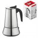 FLORINA Roestvrijstalen Espressomaker 9 Kopjes (450 ml) I Kookplaat Espressomachine LINDA I Espresso Koffiekan van Roestvrij Staal met Geprofileerd Handvat I Geschikt voor Alle Kookplaten & Inductie