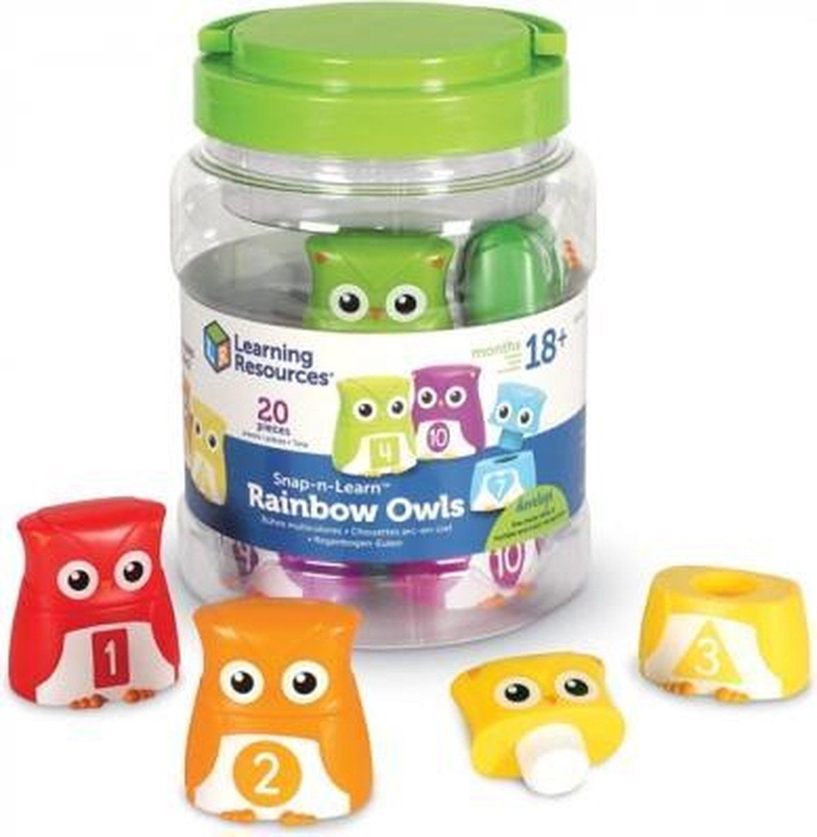 Learning Resources Snap-n-Learn - Regenboog Uilen - Multicolor - 0765023067118