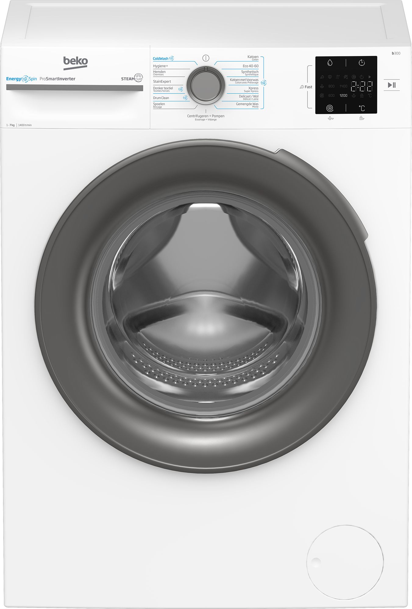 Beko BM3WFU3741S - EnergySpin Wasmachine