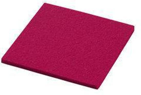 Daff Onderzetter - Vilt - Vierkant - 10 x 10 cm - Raspberry - Roze