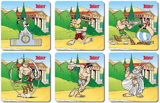 Asterix en Obelix - Onderzetters - Olympic Games - 6 Stuks