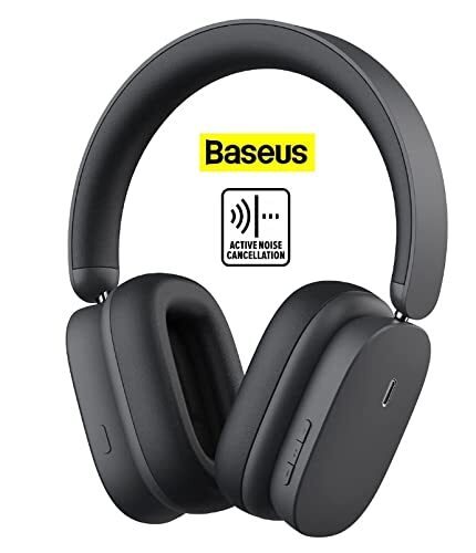 BASEUS Earphone Bluetooth Bowie H1 wireless headphones BT 5.2 with ANC, Gray (NGTW230013)