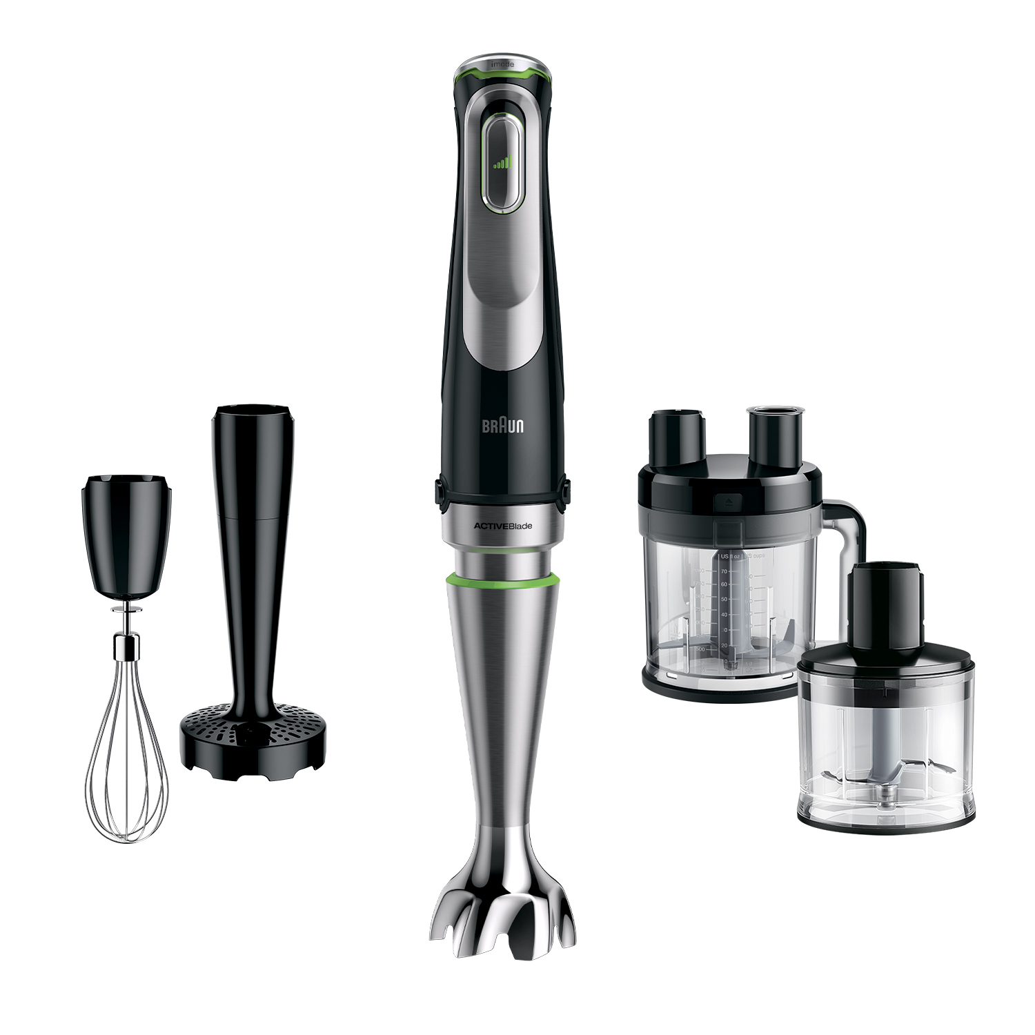 Braun MultiQuick 9 MQ 9195XLI Staafmixer - 1200W - Zwart/RVS