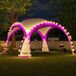 DomeShelter LED Pavillon d'événement 3,6 x 3,6 m avec module solaire - Rose