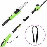 vidaXL Kettingzaag/heggenschaar 2-in-1 telescopisch 25/41 cm 710/550 W Groen