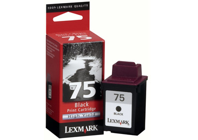 Lexmark Nr. 75 hoog rendement zwarte inktcartridge zwart