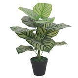 Kunstplant, Leaf Design UK Kunstplant, 60 cm, gestreept, groen