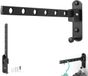Merkloos Étagère murale pliable 90 degrés pliable noir avec crochets