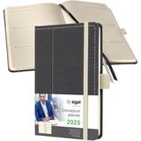 Sigel Conceptum weekagenda - A6 - 2025 (NL/FR/EN/DU) - grijs-wit - hardcover