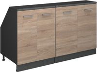 Vicco Rion Kastenset voor schuine wand – 140 cm Set van 2 kastrompen 60 cm diepte Sonoma