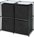 Storage Solutions Opbergkast met 4 Opbergvakken - Zwart - 68 x 35 x 70 cm