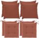 Hesperide 4x coussin de chaise + 4x coussin décoratif - terre cuite - polyester - résistant aux UV/à l'eau