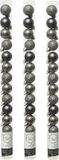 Decoris Mini kerstballen - 42x st - antraciet - D3 cm - kunststof