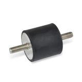 Ganter Normelemente 451-40-30-M8-SS-55 rubberen buffer GN 451