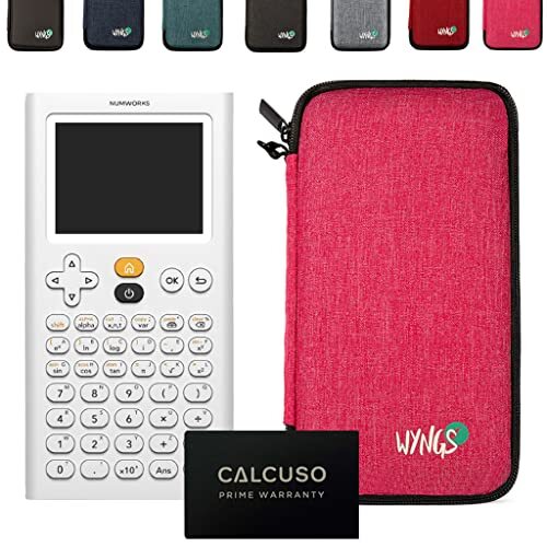 CALCUSO Voordeelpakket: NumWorks schoolrekenmachine + WYNGS beschermhoes roze + uitgebreide garantie