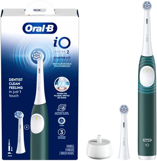 Oral-B iO Series 2 Forest Green - Elektrische Tandenborstel - 3 Poetsmodi - Druksensor