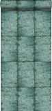 Esta Home behang zinken platen smaragdgroen - 53 cm x 10,05 m - 138879 - 8710381712325