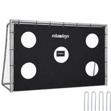 Relaxdays Voetbaldoel - met gatendoek - 160x240x90 cm - met haringen