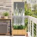 Brise-vue de jardin Fleurs Argent 50 x 140 cm Acier inoxydable