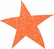 Petra's Knutsel-News Oranje 80 sterren 30 mm glitervilt
