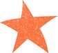 Petra's Knutsel-News Oranje 80 sterren 30 mm glitervilt