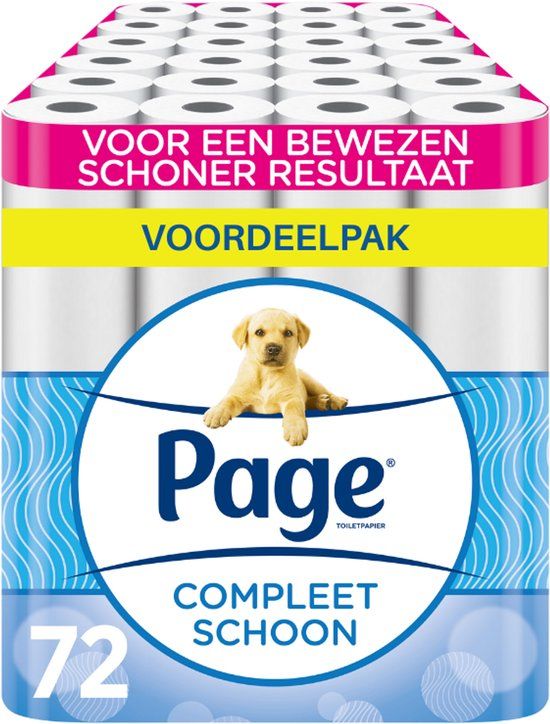 Scottex® Page®/Scottex Compleet Schoon Toilet Paper - 72 Rolls - With a Hint of Cotton - Value Pack