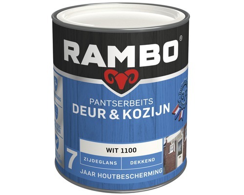 Rambo Deur & Kozijn pantserbeits zijdeglans dekkend RAL 9010 750 ml
