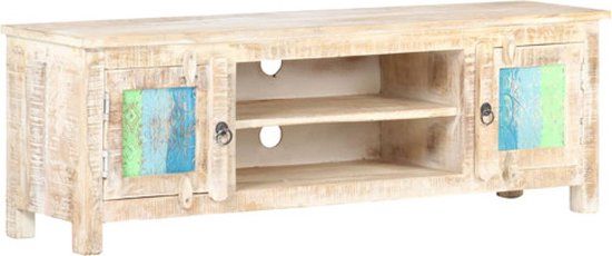 vidaXL Tv-meubel 120x30x40 cm Ruw Acaciahout