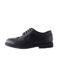 Next Jongens Leren Brogue-schoolschoenen met veters - Zwart
