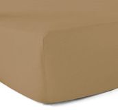 Hoeslaken 100% katoen, 57 draden/cm², 90 x 190 cm, spanhoogte 30 cm, oker