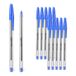 Amazon Basics balpennen, 0.1 cm, Blauw/Transparant, Verpakking van 12