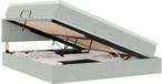 vidaXL Opbergbed met hoofdeinde Lichtgrijs 180 x 200 cm Fluweel