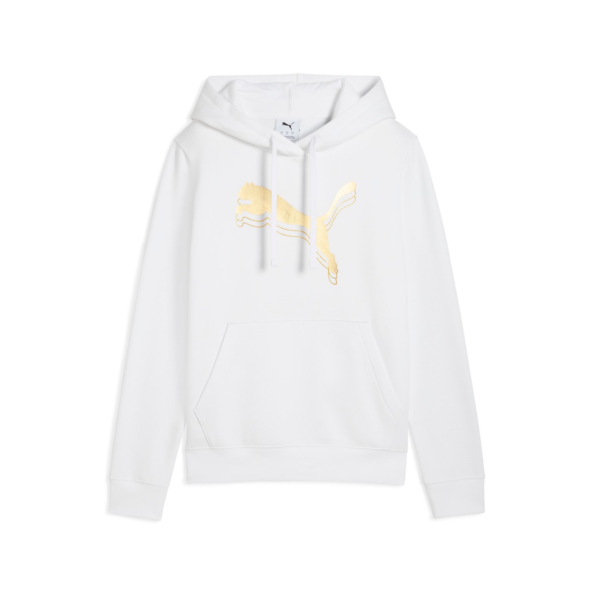 PUMA ESS METALLIC hoodie voor dames S, White Metallic Gold
