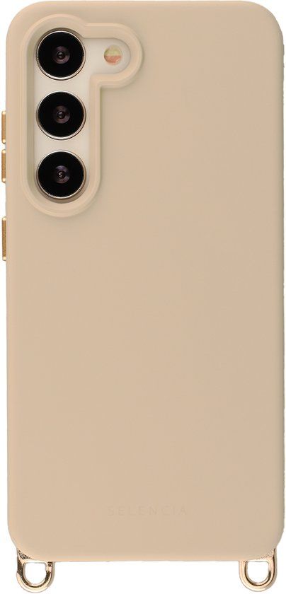 Selencia Rivièra MagSafe Backcover met afneembare haakjes voor de Samsung Galaxy S23 - Milky Latte