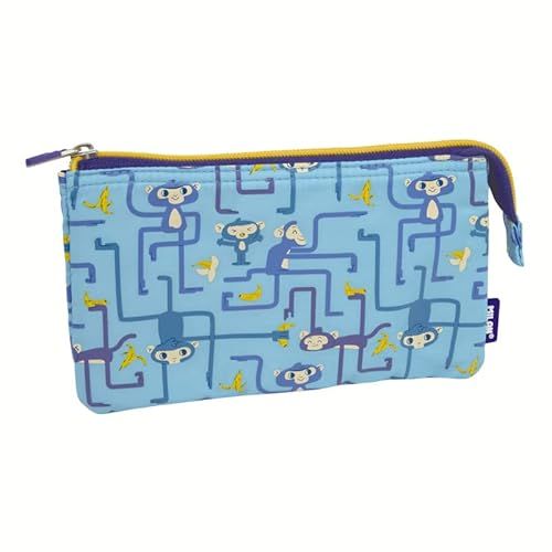 MILAN Tangled Monkeys Etui - 5 Vakken - Blauw - MILAN®