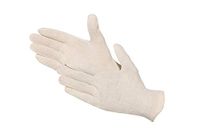Jah 826 katoenen handschoen 12 paar oekotex licht, natuur, maat 10, 12