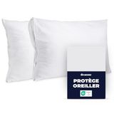 Dreamzie Protège-oreiller 40x60 cm - Lot de 2 housses imperméables