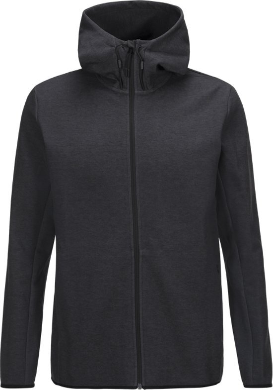 Peak Performance MEN S TECH ZIPPED HOODED SWEATER DK GREY MEL-S