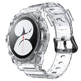 System-S Hoes en armband 40 mm TPU voor Samsung Galaxy Watch 5 4 smartwatch transparant