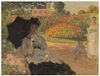 ArtPlaza TW91688 Monet Claude - Camille in de tuin met jean en his nanny decoratieve panelen, hout MDF, veelkleurig, 60 x 80 cm