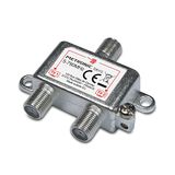 Metronic TNT TV antenne splitter 2 uitgangen F-stekker, splitter, koppeling voor 2 tv's - 336112