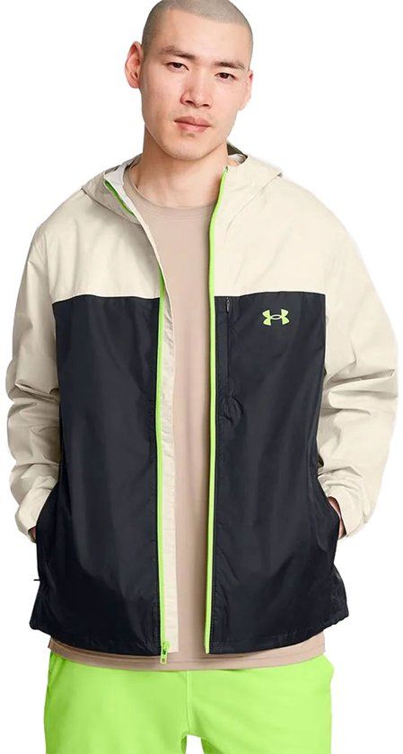 Under Armour Cloudstrike Colorblock Shell Jas Beige, Zwart M