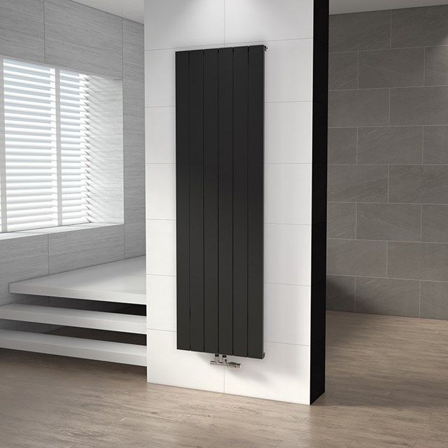 Maxaro Aluminium Designradiator Jupiter Mat Zwart 1577 Watt 56,5x180cm Verticaal