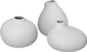 Blomus NONA set van 3 vaasjes H9cm H7cm H6.5cm lichtgrijs