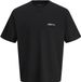 Jack & Jones Junior T-shirt Zwart Katoen Ronde Hals Logo Regular Fit Maat 140
